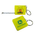 Measuring Tape Keychain With Level - Yellow